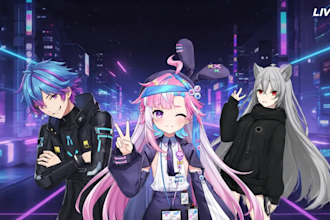 rig live2d vtuber model with pro animation for vtube studio