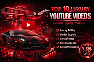 edit luxury lifestyle documentary videos for youtube automation channel