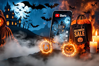 create halloween ai video, halloween youtube shorts and halloween sales video