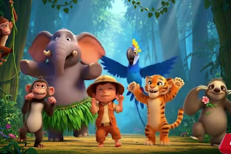 create 3d kids animation, nursery rhyme and kids song series