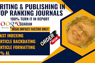 write publish research article on scopus google, sci, isi, scie indexed journal