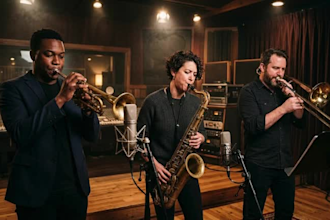 record professional live horn and brass section with trumpet saxophone