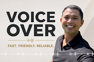 record an american male voiceover in english