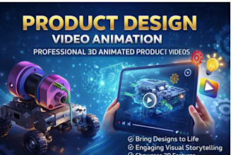 do 3d product animation, 4k video rendering, 3d product modeling, promo ads