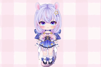 create vtuber rigging, live2d model, chibi vtuber, anime vtuber, vtuber avatar