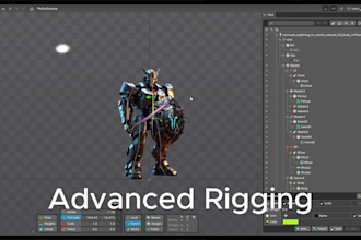 create game ready spine 2d character rigging and animation