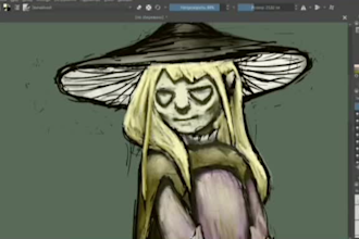 draw dark art fantasy characters