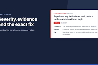 do a security audit of your ai built or vibecoded web app