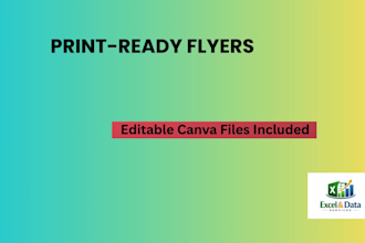 design professional flyers for business and promotions