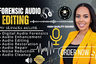 do forensic audio cleanup, detect background voice, and enhance any audio