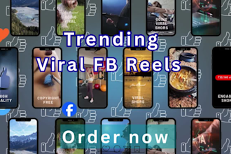 provide 100 viral facebook reels to grow your page