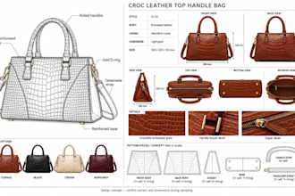 do luxury handbag tech pack design trending bag tech packs latest bag techpack