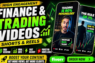 edit engaging trading and finance reels and youtube shorts