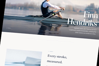 create a rowing highlight video and recruitment website