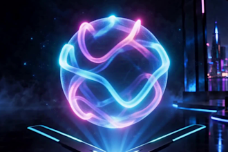 make futuristic animation hologram animation hud animation 3d product animation