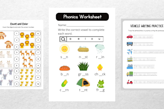 create english, math worksheet with book cover design for amazon kdp