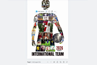 create custom sports photo collage poster design