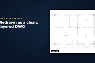 convert your PDF, sketch or image to an editable autocad dwg