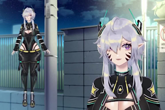 draw anime vtuber live2d model design and rigging anime vtuber avatar commission