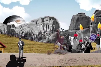 do collage animated music lyrics videos with cinematic vox style motion graphics