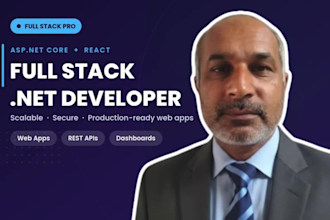 develop a full stack web application using asp net core and react