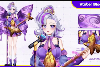 design and rig pro vtuber character in live2d for vtuber model in anime art