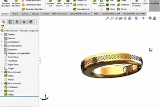 design jewelry product cad design for manufacturing and realistic ring 3d mockup