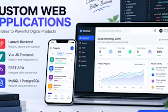 develop laravel and vue js web apps