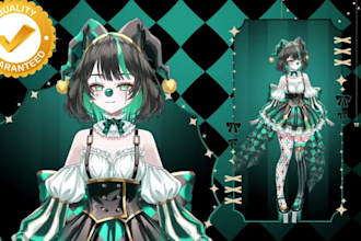 design anime vtuber avatar with vrm, arkit facial tracking, rigging and lip sync