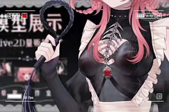 draw and rig anime live2d vtuber model, 2dvtuber model, live2d commission avatar