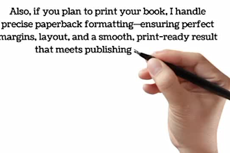 resize, fix, edit your book cover and format your book