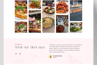 design a restaurant booking and table reservation website