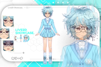 design and rig high quality live 2d vtuber model, 2d vtuber model, vtuber artist