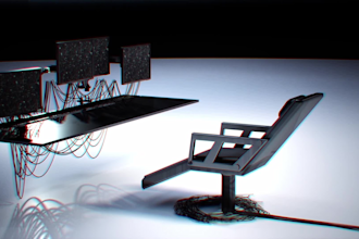 create a 3d visual for music video