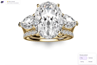 create real time 3d jewelry configurator models for webgl, three js glb file