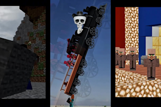 create minecraft 3d animation