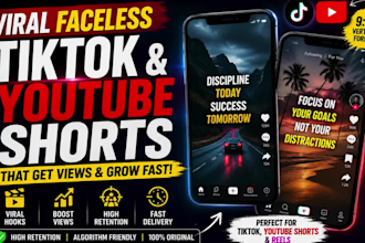 create faceless tiktok and youtube shorts for coaches and personal brands
