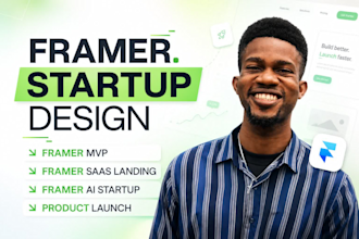 build, design startup website, mvp website, framer webpages and agency website