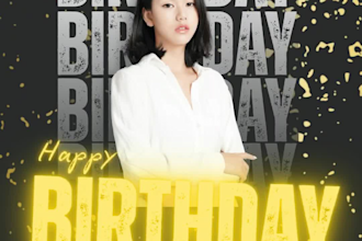 create custom birthday wishes poster with your photo