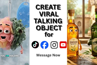 create viral 3d talking objects ai fruits, food, vegetables story videos