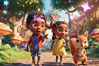 create 3d pixer style ai animation and kids cartoon video for youtube