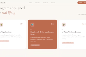 design a modern landing page for your coaching brand