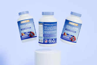 design supplement labels and 3d product mockups