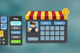 design roblox ui ux, custom gui, game ui design, scripting, and roblox gui