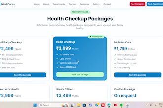 design a professional hospital, clinic or healthcare website
