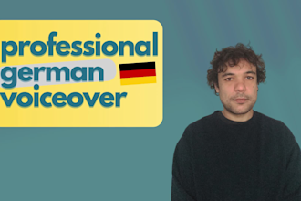 record an authentic male german voiceover for commercials, narration, etc