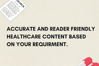 write medical and healthcare articles