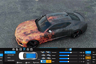 create print ready fleet car wrap and graphics for sport brands