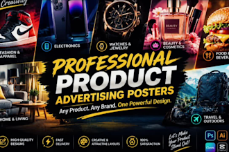 create professional product advertising posters