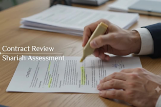 review your contract or business agreement for shariah compliance